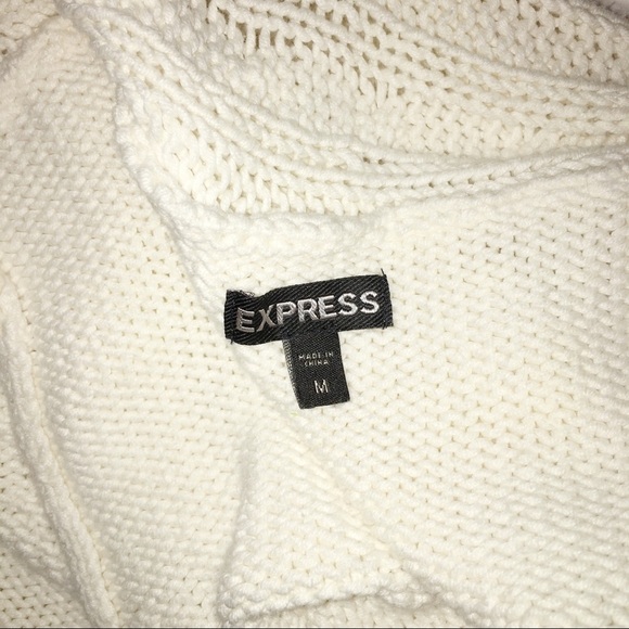 Express medium cream cotton thick cardigan - Picture 6 of 6